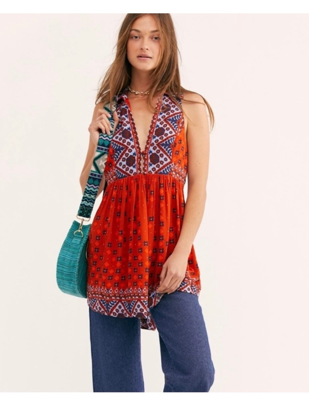 Free people NWT Charlotte tunic sz large - Picture 3 of 10